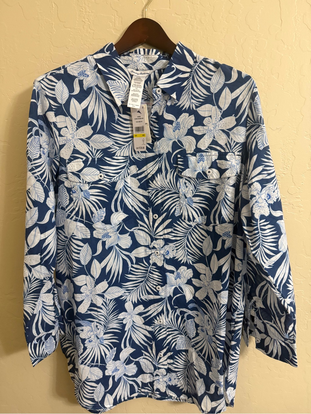 Tommy Bahama Blooms Boyfriend Shirt Nwt Medium Msrp $ 128